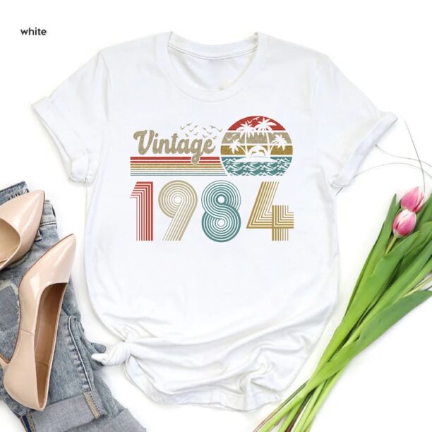 1984 Vintage Birthday T-Shirt, 40th Birthday Gift for Friend, 40 Birthday Shirts, Classic 1984 Shirt