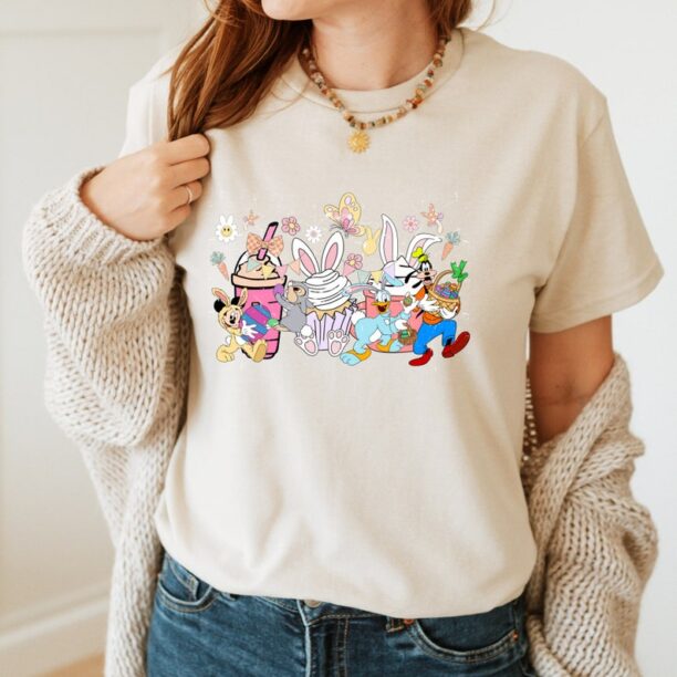 Drinks And Foods Easter Shirt, Magic Kingdom Sweatshirt, Easter Bunny Shirt, Easter Coffee Latte Shirt