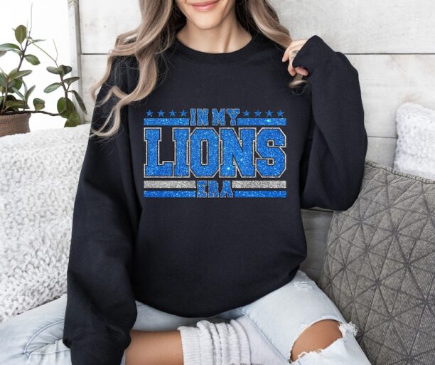 Detroit Football Sweatshirt Lions Football Crewneck Retro Style Lions Shirt Gift for Lions Football Fan Detroit Lions