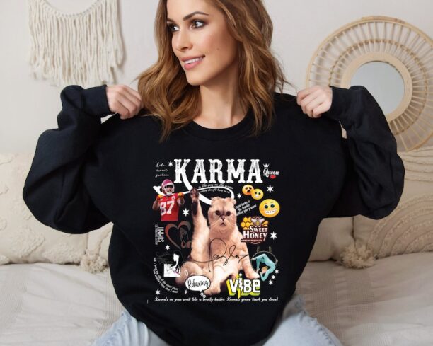 Karma Is A Cat Sweatshirt, Eras Tour Movie Hoodie, Taylor's Version Tee, Concert Outfit, Eras Tour Tee