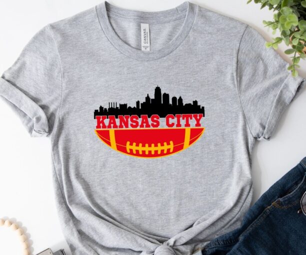 Kansas City Shirt, Unisex Chiefs Shirt, Kansas City KC Football T-Shirt, Chiefs Kingdom Tee, Chiefs Fan Gift