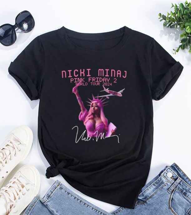 Nicki Minaj Signature Shirt,Pink Friday 2 Nicki Minaj Tour 2024 Shirt, Nicki Minaj T-Shirt, Nicki Minaj Fan Gift