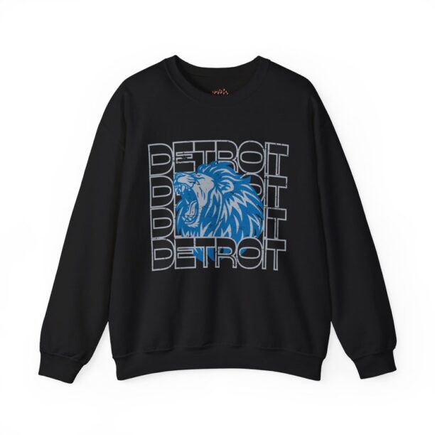 Vintage Detroit Football Sweatshirt, Detroit Sweatshirt, Vintage Lions Fan Gift, 313 Crewneck