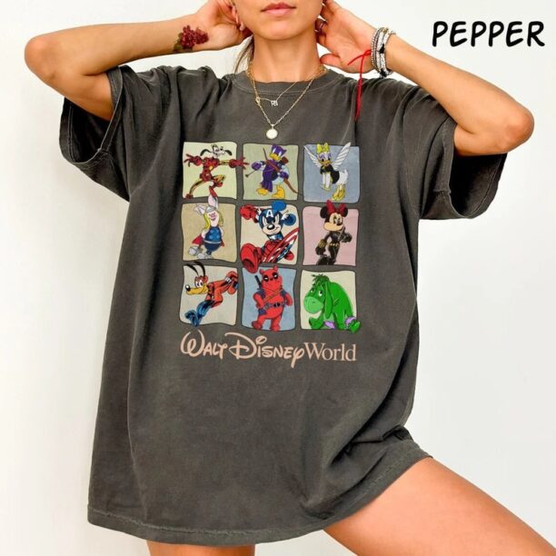 Vintage Disney Marvel Comfort Colors Shirt, Marvel Superhero Shirt, Avengers Team Shirts, Mickey and Friends Shirt