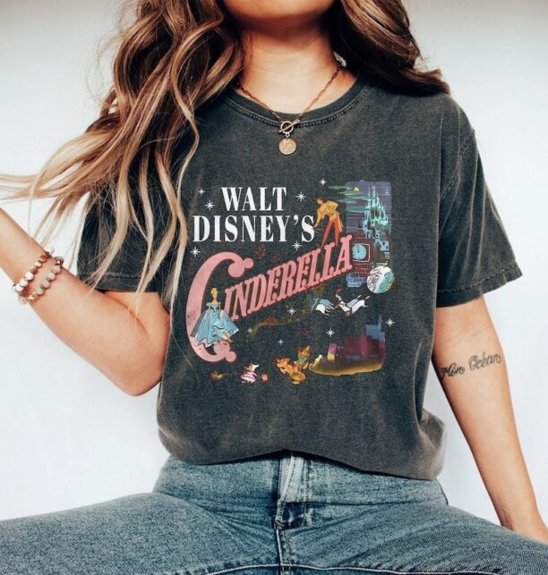 Kids Disney Shirt, Vintage Disney Cinderella Comfort Colors Shirt, Walt Disney Princess Shirt, Cinderella Shirt