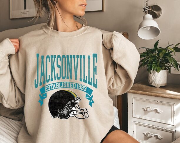 Jacksonville Football Sweatshirt Jaguars Shirt Jacksonville Football Crewneck Retro Vintage Jaguars Shirt Jags shirt