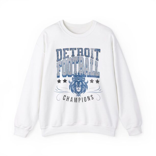 Detroit Football Champions Sweatshirt Vintage Lions Football Championship Sweatshirt Detroit Shirt Lions Game Day Retro