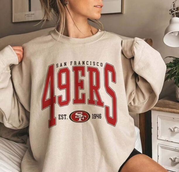 Vintage San Francisco Football Sweatshirt,SF Football Crewneck,Retro Niners Shirt,Gift for 49er Football Fan