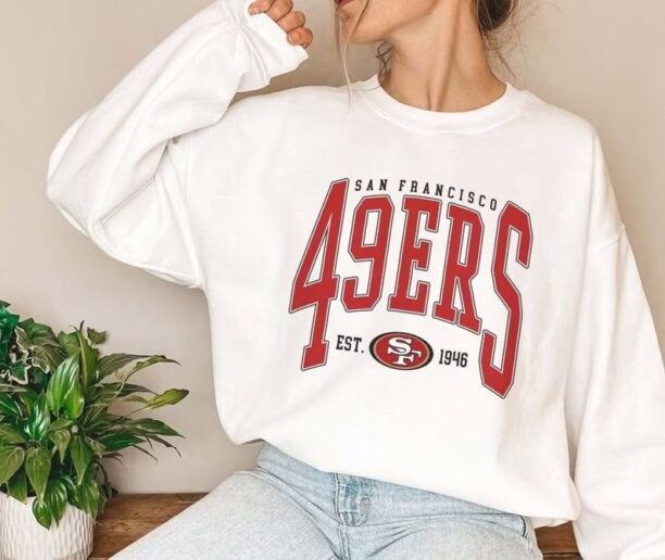 Vintage San Francisco Football Sweatshirt,SF Football Crewneck,Retro Niners Shirt,Gift for 49er Football Fan