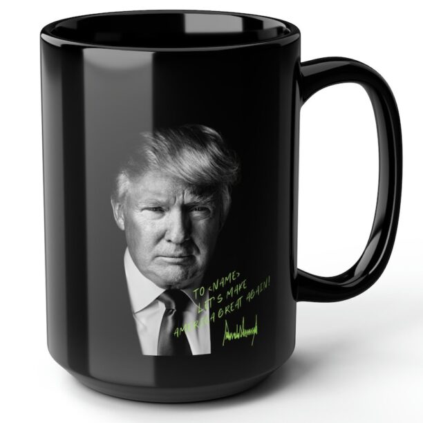 Personalized President Donald Trump Autographed Mug, Trump Autographed Photo, Funny Trump Gift, Customized Trump Photo