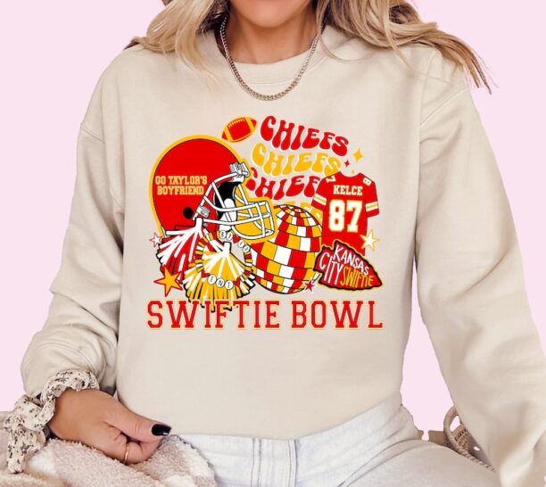 Go Taylors Boyfriend Sweatshirt Kansas City Swift Sweatshirt Football Sweatshirt Swifti Bowl Sweatshirt Swift Gift For