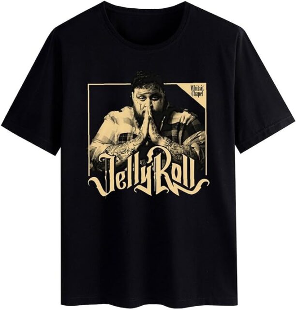 Man's American Rapper Jelly Theme Roll T-Shirt Crew Neck Short Sleeve Tees Shirts, Cotton Tees Top for Man 3XL