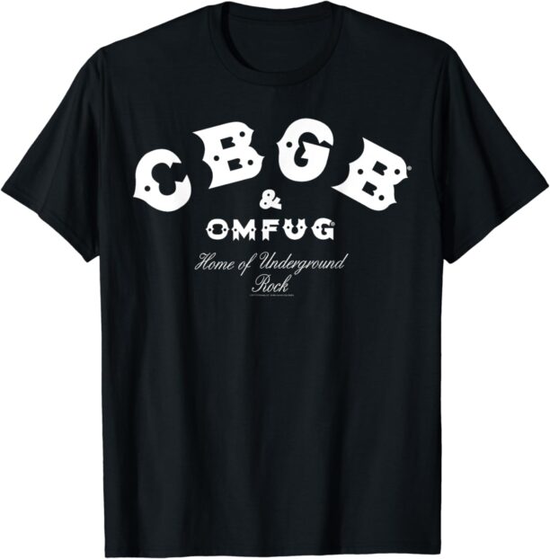 CBGB Classic Black T-Shirt - Adult Polyester Short Sleeve, Casual Fit