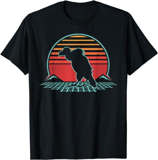 Vulture Retro Vintage 80s Style Bird Lover Gift T-Shirt