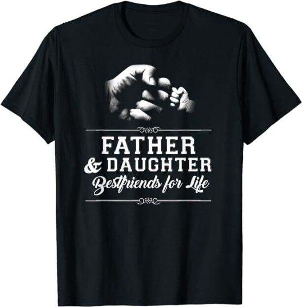 Father Daughter Friends Fist Bump TShirt Dad Father's Day T