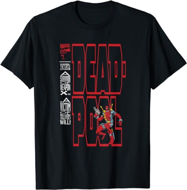 Marvel Deadpool Nerdy Thirty Retro Comic Cover T-Shirt