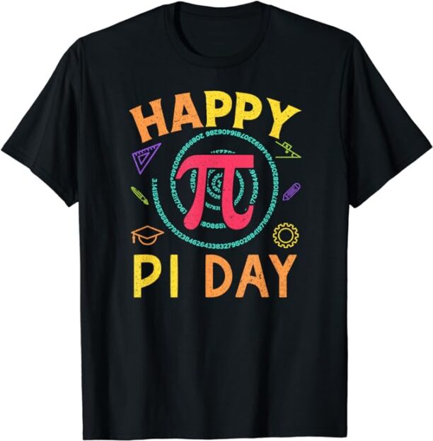 Pi Math Science STEM Gift 3.14 Pi Day Vintage Retro T-Shirt