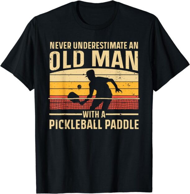 Cool Pickleball Art For Men Women Paddle Pickleball Player T-Shirt