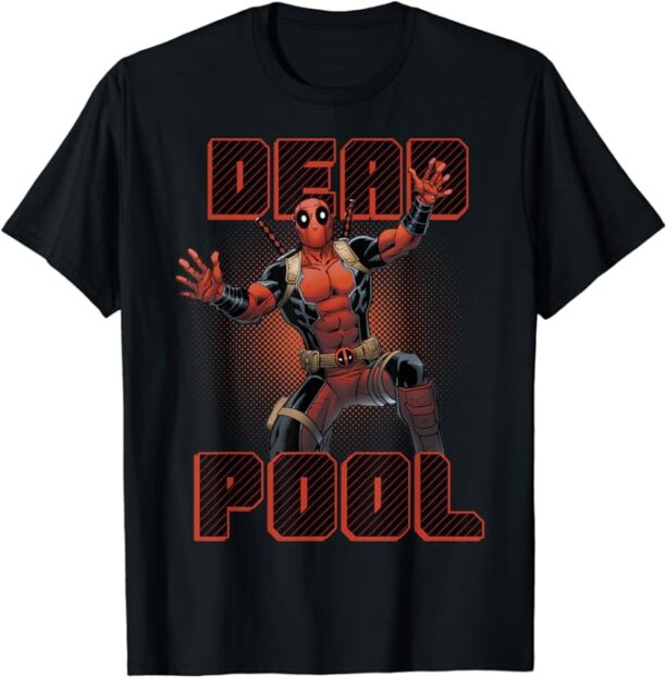 Marvel Deadpool All Hands Up Graphic T-Shirt T-Shirt