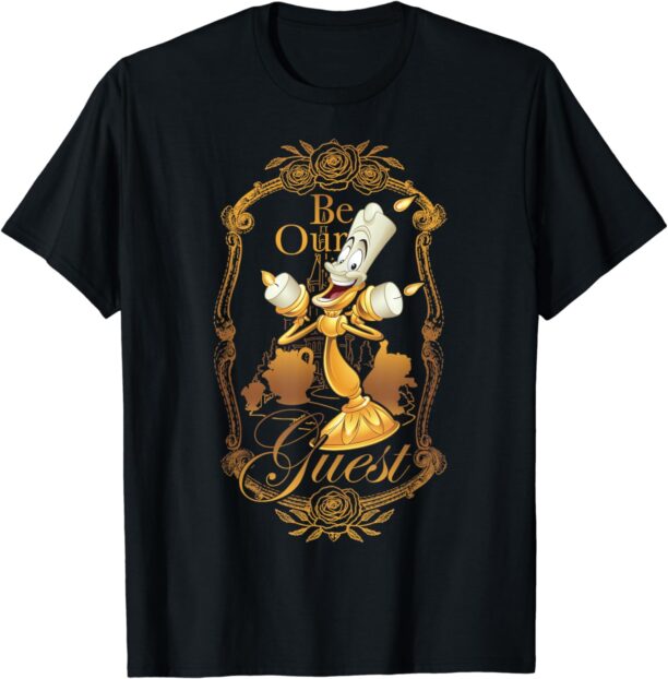 Disney Beauty and the Beast Be Our Guest Lumiere Poster T-Shirt