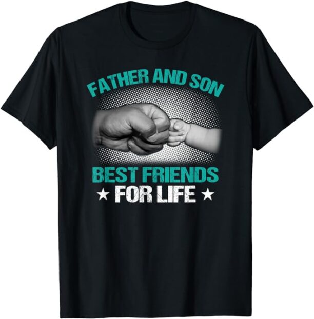 Dad And Son Quote Father Son Matching Design Papa T-Shirt