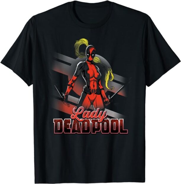 Marvel Deadpool Lady Anti-Stay-At-Home Mom Graphic T-Shirt T-Shirt