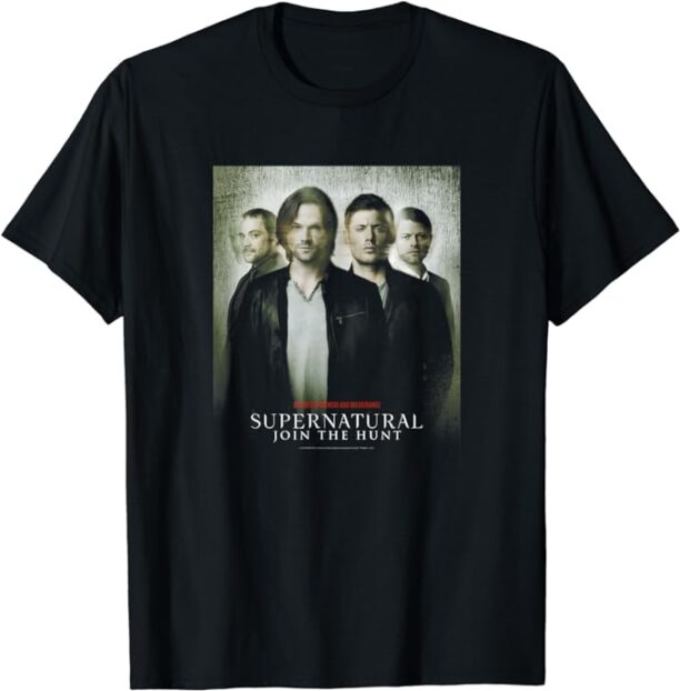 Supernatural Group Shot Faded Poster T-Shirt