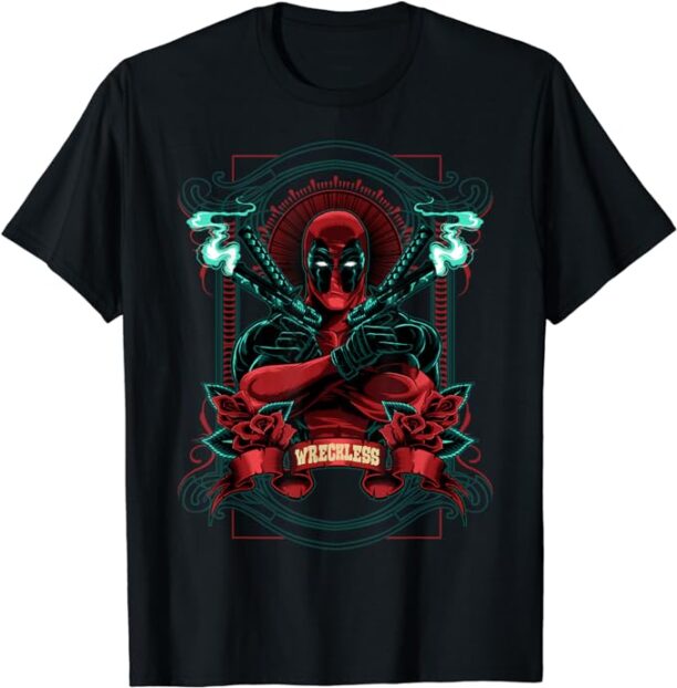 Marvel Deadpool Wreckless Portrait T-Shirt