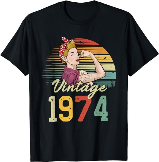 50 Year Old Limited Edition 1974 Vintage 50th Birthday Women T-Shirt