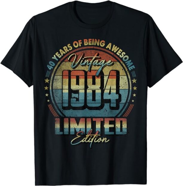 Vintage 1984 Limited Edition Shirt 40 year old 40th Birthday T-Shirt