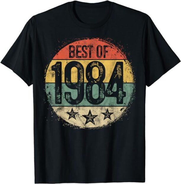 Circular Vintage Best of 1984 40 Year Old Gift 40th Birthday T-Shirt