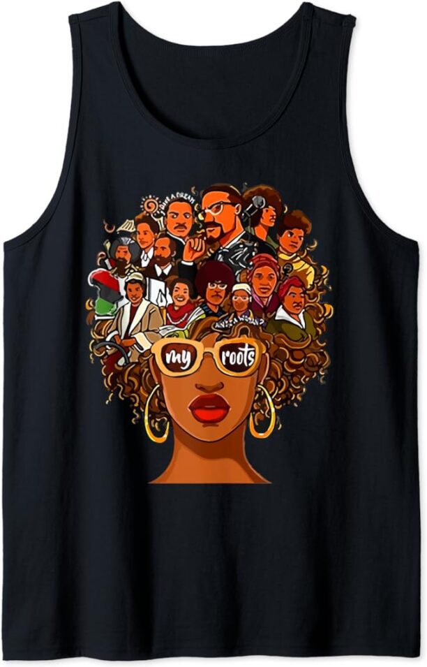 I Love My Roots Back Powerful History Month Pride DNA Gift Tank Top