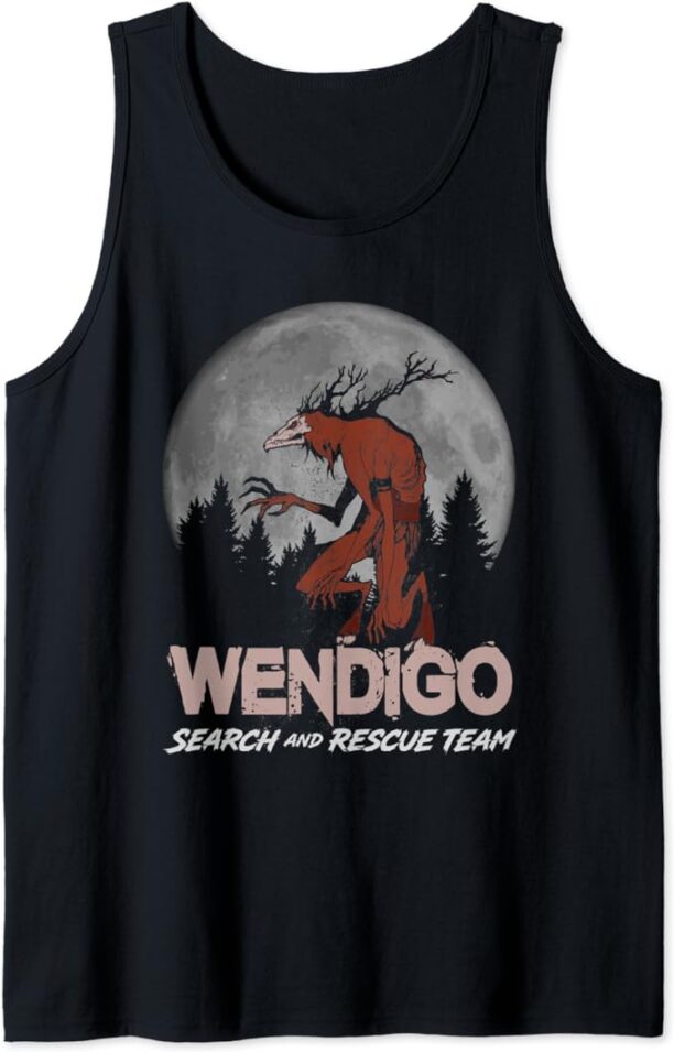 Funny Wendigo Cryptid Skin Walker Folklore Cryptozoology Tank Top