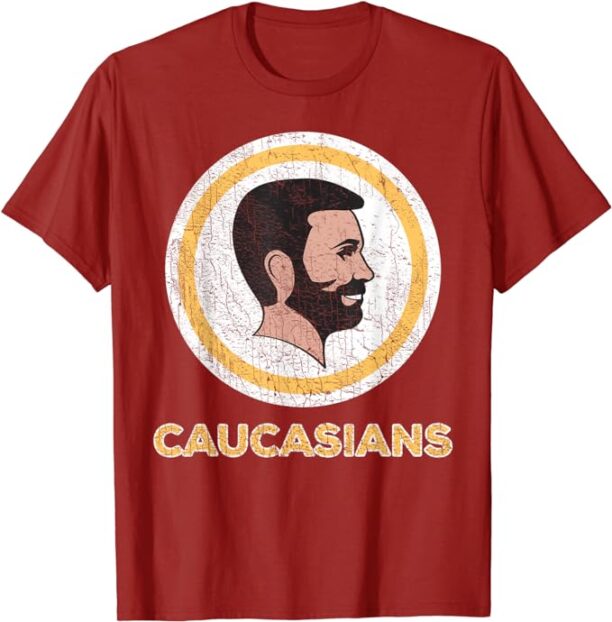 Caucasian T-Shirt Caucasians Pride Vintage Funny Shirt