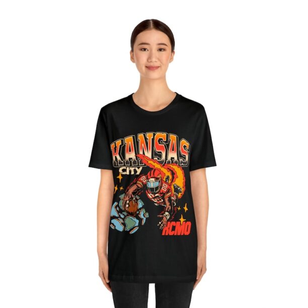 Kansas City Football T Shirt | Kansas City Graphic Bootleg T Shirt | Vintage Kansas City Football