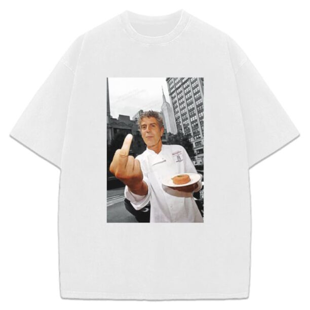 Anthony Bourdain Middle Finger T Shirt Parts Unknown Foodie Fan Shirt