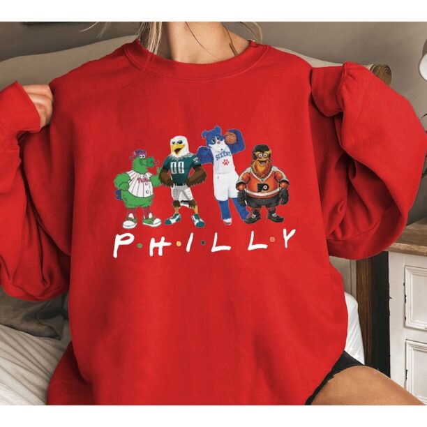 Philadelphia Sports Mascots Sweatshirt, Christmas Philly Sports Shirt, Christmas Philadelphia Tshirt