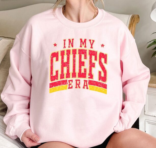 Vintage In My KC Chief Era Sweatshirt, Vintage Travis Kelce T-Shirt, America Football Sweatshirt, Football Fan Gift