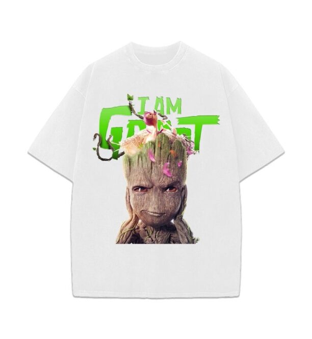I Am Groot Funny Cute Graphic Design White Unisex T-Shirt