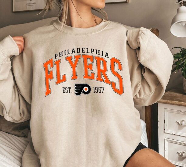 Vintage Philadelphia Flyers Sweatshirt, Philadelphia Flyers Hockey Shirt, Philadelphia Hockey Sweater, Hockey Fan Gifts