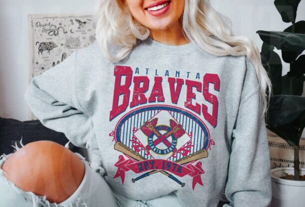 Atlanta Baseball Sweatshirt | Vintage Style Atlanta Baseball Crewneck Sweatshirt | Atlanta EST 1871 Sweatshirt