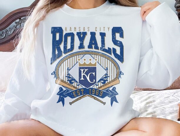 Kansas City Baseball Sweatshirt | Vintage Style Kansas City Baseball Crewneck Sweatshirt