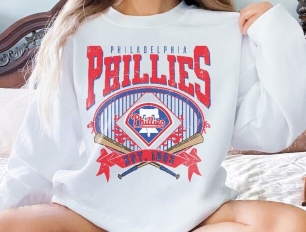 Philadelphia Baseball Sweatshirt | Vintage Style Philadelphia Baseball Crewneck Sweatshirt