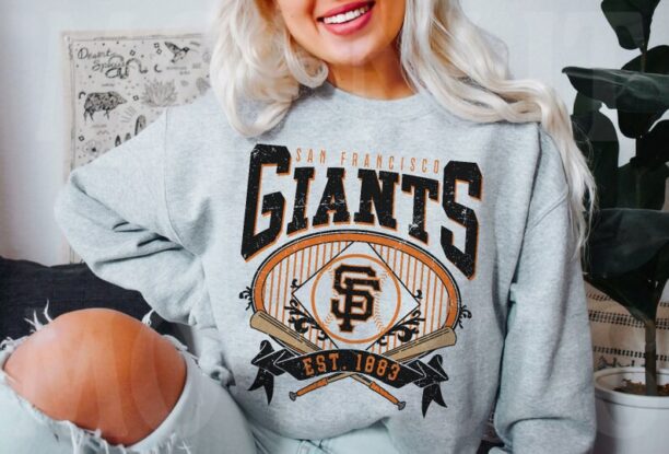 San Francisco Baseball Sweatshirt | Vintage Style San Francisco Baseball Crewneck Sweatshirt