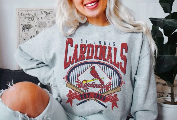 St. Louis Baseball Sweatshirt | Vintage Style St. Louis Baseball Crewneck Sweatshirt | St. Louis EST 1882 Sweatshirt