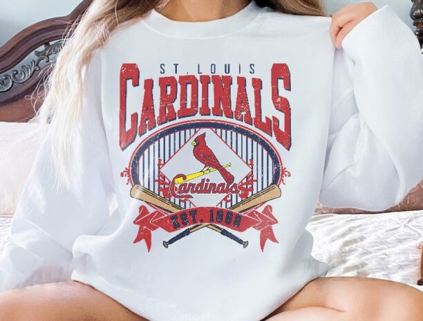 St. Louis Baseball Sweatshirt | Vintage Style St. Louis Baseball Crewneck Sweatshirt | St. Louis EST 1882 Sweatshirt