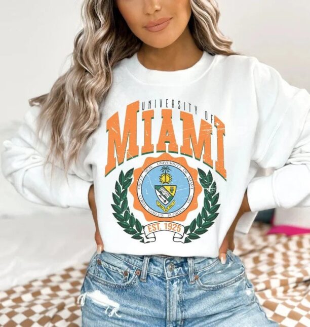 University of Miami Shirt, Vintage University of Miami Shirt, University of Miami Shirt, University Shirt