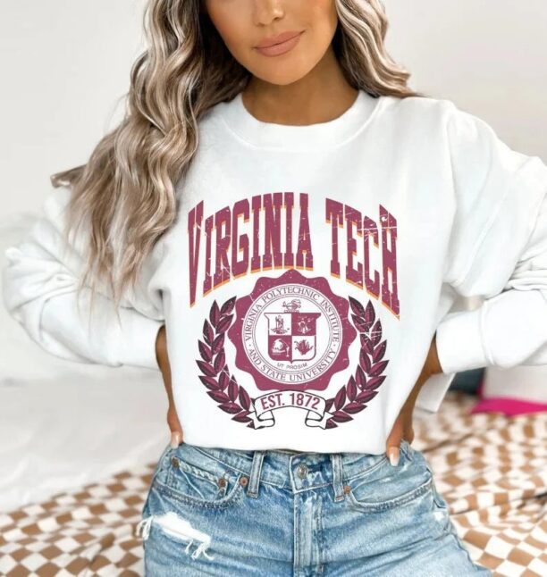 University of Virginia Tech - 1872 Shirt, Vintage University of Virginia Tech-1872 Shirt