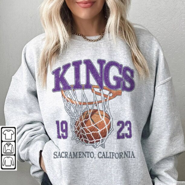 Sacramento Basketball Vintage Shirt, Kings 90s Basketball Graphic Tee, Retro For Women And Men Basketball Fan