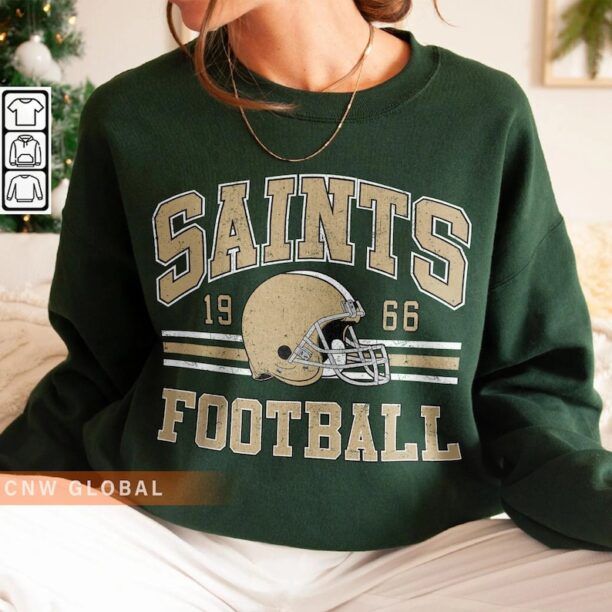 Saints Football Shirt, Shirt Retro Style 90s Vintage Unisex shirt, Graphic Tee Gift For Football Fan Sport